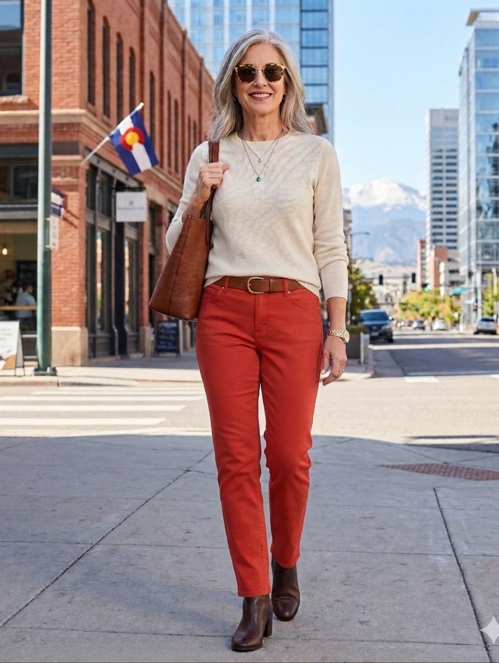 Bandolino Red Straight LegJeans for Women